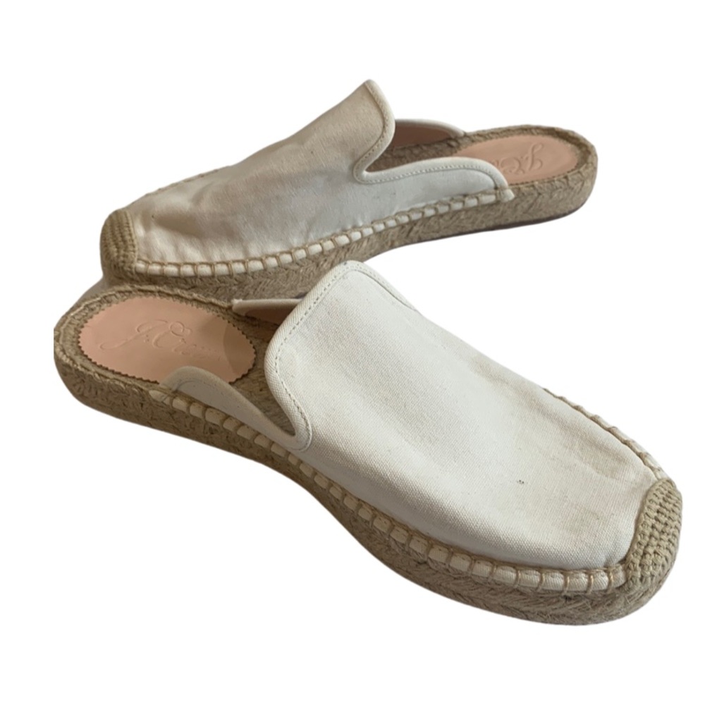 J. Crew Canvas Espadrille Mules